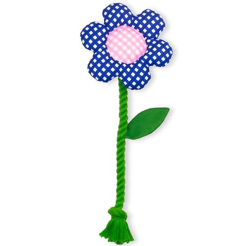 Kate Spade New York Hundespielzeug Seil mit Quietscher und Knistermaterial, Gingham-Blumen-Zerrspielzeug, niedliches Hundespielzeug mit weichem strapazierfähigem Stoff, Haustierspielzeug für kleine, Kate Spade New York Hundespielzeug Seil mit Quietscher und Knistermaterial, Gingham-Blumen-Zerrspielzeug, niedliches Hundespielzeug mit weichem strapazierfähigem Stoff, Haustierspielzeug für kleine, von Kate Spade New York