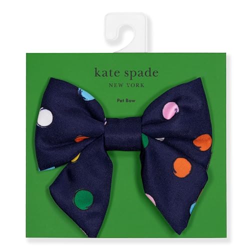 kate spade new york Fliege für Hunde, elastische Halsbandbefestigung für Hund oder Katze, Fliege für kleine, mittelgroße und große Tiere (Aquarell-Punkte) von Kate Spade New York