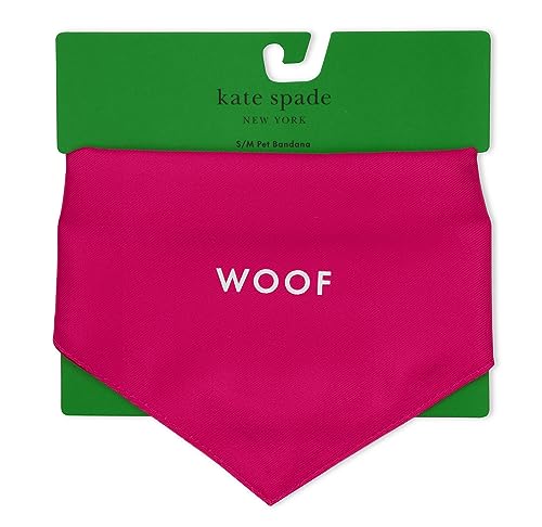 kate spade new york Haustier-Halstuch für Jungen oder Mädchen, leichtes Bandana für Hunde, niedlicher Hundeschal für kleine oder mittelgroße Haustiere, Rot und Rosa von Kate Spade New York