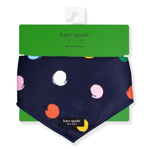 kate spade new york Haustier-Halstuch für Jungen oder Mädchen, leichtes Bandana für Hunde, niedliches Hundeschal für mittelgroße oder große Haustiere, Aquarell-Punkte kate spade new york Haustier-Halstuch für Jungen oder Mädchen, leichtes Bandana für Hunde, niedliches Hundeschal für mittelgroße oder große Haustiere, Aquarell-Punkte von Kate Spade New York