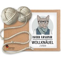 Kater Kasimir 2 Wollknäuel aus Baumwolle als Katzenspielzeug von Kater Kasimir