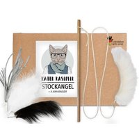 Kater Kasimir Katzenangel Set aus Buchenholz mit 4 handgemachten Anhängern von Kater Kasimir