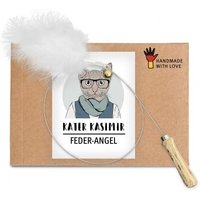 Kater Kasimir Katzenangel mit handgemachtem Anhänger aus Naturfedern Kater Kasimir Katzenangel mit handgemachtem Anhänger aus Naturfedern von Kater Kasimir