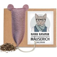 Kater Kasimir Premium XL handgemachte Spielmaus aus echtem Wollfilz mit Baldrianwurzel von Kater Kasimir