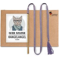 Kater Kasimir RANGELANGEL - Die natürliche Spielangel für Katzen, mit flieder-farbenem Baumwollband und Buchenholzstab von Kater Kasimir