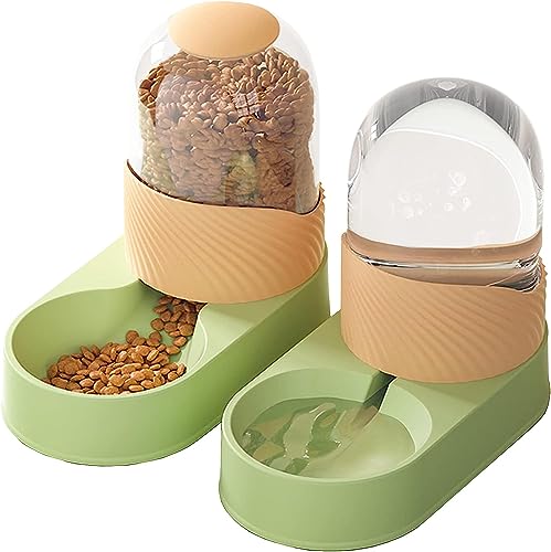 Kathson Automatischer Katzenfutterspender, automatisches Schwerkraft-Hundefutter-Set, Haustier-Futterspender, Katzenfutterspender-Set, 3,5 l, für kleine, mittelgroße Hunde, Welpen, Kätzchen von Kathson