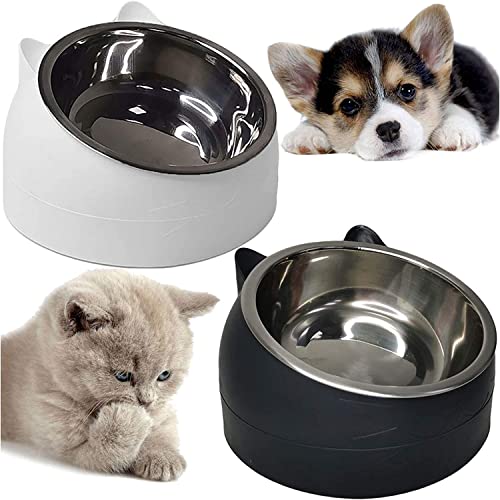 kathson 2 x erhöhter Katzennapf, geneigt, um 15° geneigt, erhöhte Bulldoggen-Futterstation, auslaufsicher, für Hunde und Kätzchen kathson 2 x erhöhter Katzennapf, geneigt, um 15° geneigt, erhöhte Bulldoggen-Futterstation, auslaufsicher, für Hunde und Kätzchen von Kathson