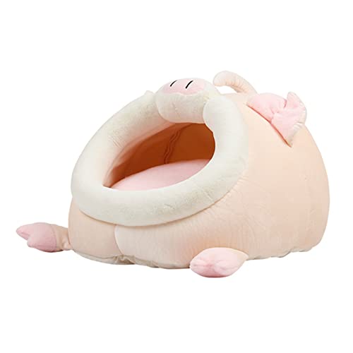 Katolang Hamsternest Cartoon Meerschweinchen Warm Bunny Cave Bett Rest verdickt Pink L von Katolang