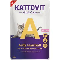 Kattovit Vital Care Anti Hairball mit Lachs - 12 x 85 g von Kattovit Vital Care