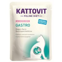 KATTOVIT Feline Diet Nassfutter Katze Gastro Adult Lachs und Reis 96x85 g von Kattovit
