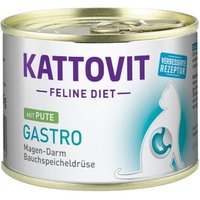 KATTOVIT Feline Diet Nassfutter Katze Gastro Adult Pute 48x185 g von Kattovit
