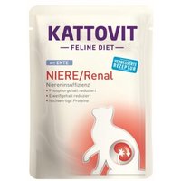 KATTOVIT Feline Diet Nassfutter Katze Niere/Renal Adult Ente 96x85 g von Kattovit