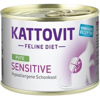 KATTOVIT Feline Diet Nassfutter Katze Sensitive Adult Pute 48x185 g von Kattovit