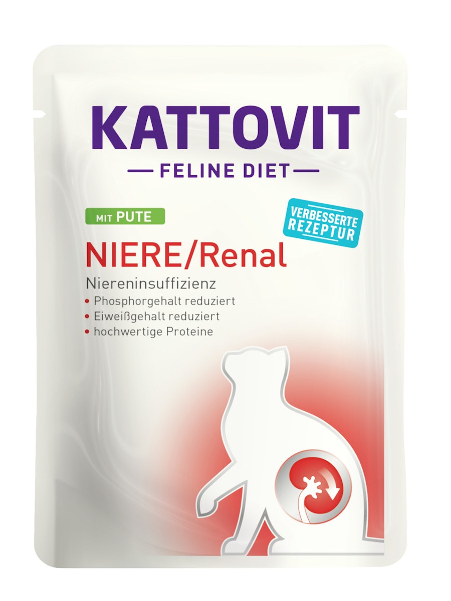 KATTOVIT Feline Diet Niere/Renal 85g Beutel Katzennassfutter Diätnahrung von Kattovit