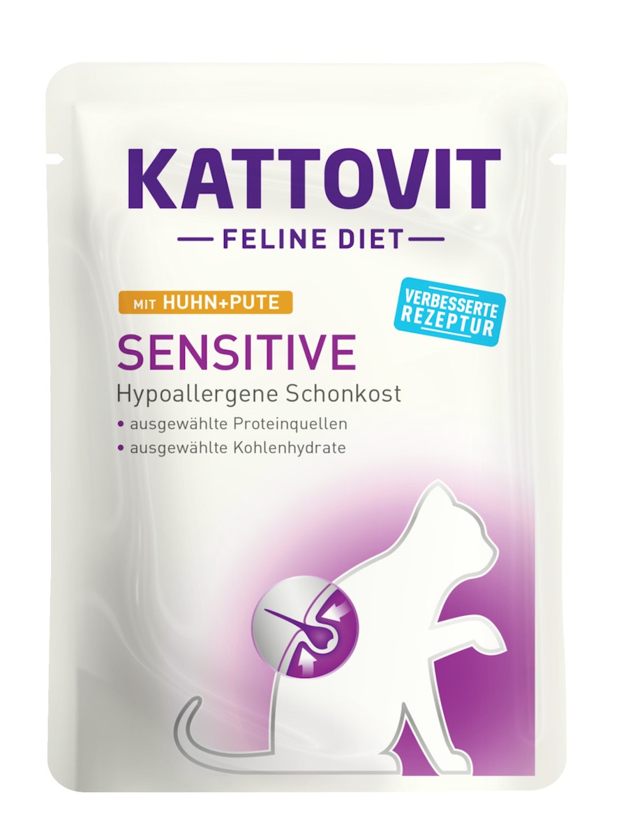 KATTOVIT Feline Diet Sensitive 85g Beutel Katzennassfutter Diätnahrung von Kattovit