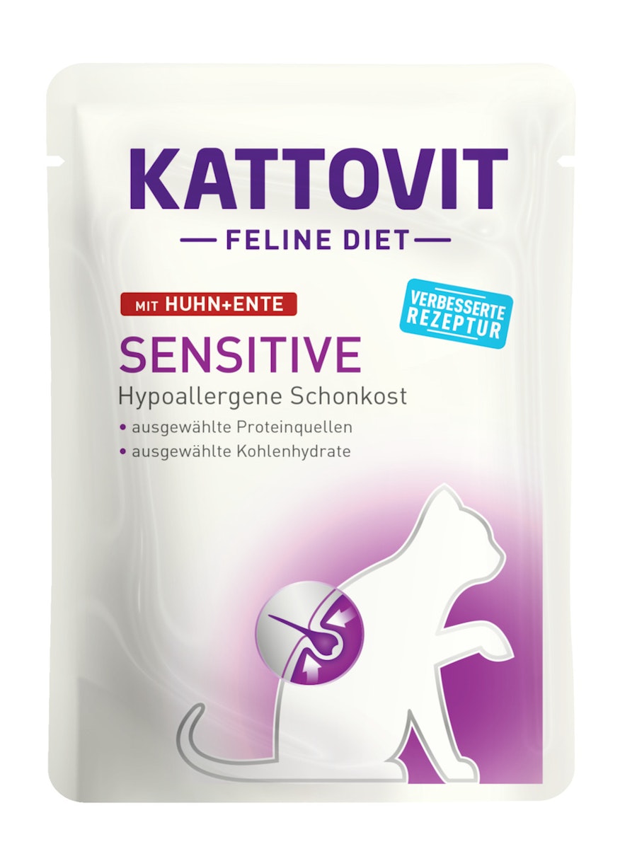 KATTOVIT Feline Diet Sensitive 85g Beutel Katzennassfutter Diätnahrung von Kattovit