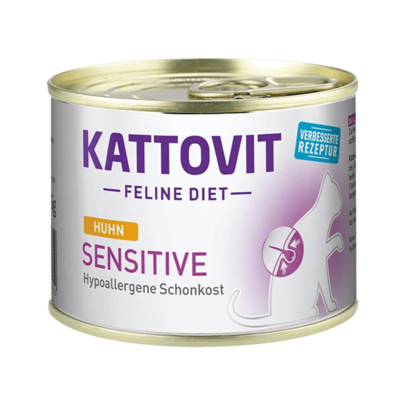 KATTOVIT Feline Diet Sensitive Huhn 24x85g von Kattovit