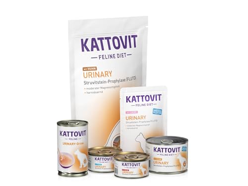 KATTOVIT - Urinary Probierpaket Small für ausgewachsene Katzen mit Harnwegserkrankungen | Trockenfutter & Nassfutter und Katzendrink speziell für Katzen mit Struvitsteinen von Kattovit