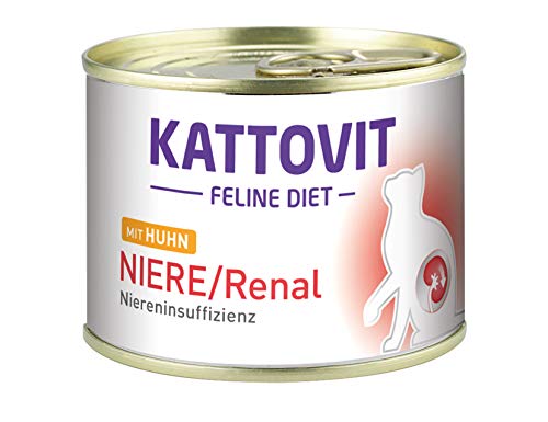 Kattovit 77046 Feline Niere/Renal Huhn, 12er Pack (12 x 175 g) von Kattovit