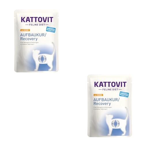 Kattovit Aufbaukur mit Huhn | Doppelpack | 2 x 24 x 85 g | Diät-Alleinfuttermittel für ausgewachsene Katzen | Bei Mangelerscheinungen, Untergewicht und in der Rekonvaleszenz Kattovit Aufbaukur mit Huhn | Doppelpack | 2 x 24 x 85 g | Diät-Alleinfuttermittel für ausgewachsene Katzen | Bei Mangelerscheinungen, Untergewicht und in der Rekonvaleszenz von Kattovit