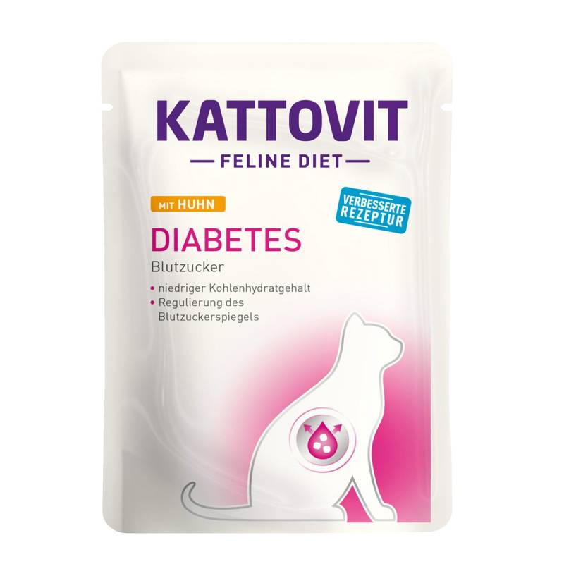 Kattovit Diabetes Huhn 24x85g von Kattovit