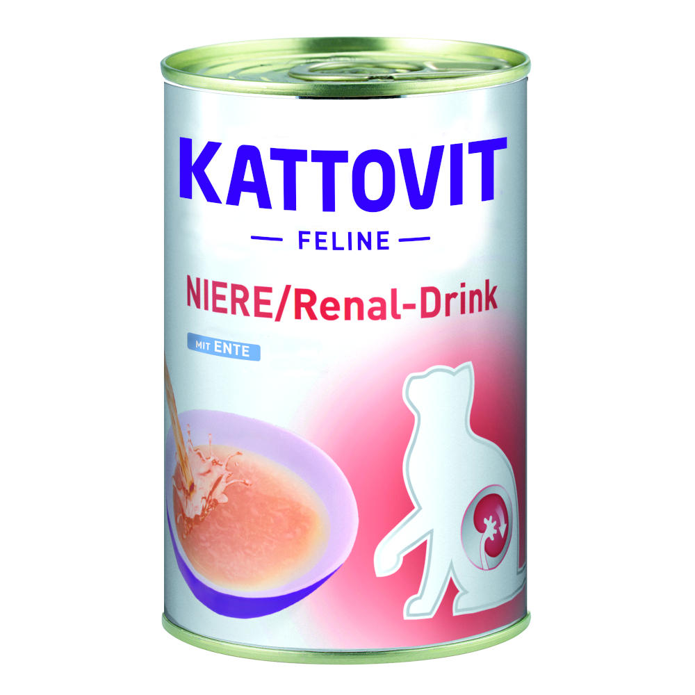 Kattovit Drink Niere/Renal - 24 x 135 ml mit Ente von Kattovit