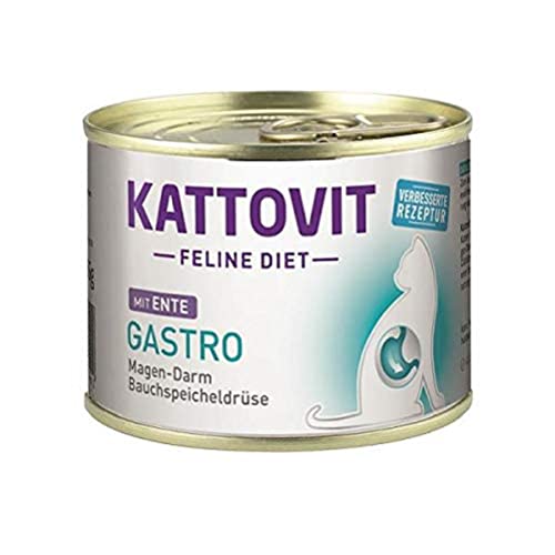 Kattovit Feline Diet Gastro Ente 12x185g von Kattovit