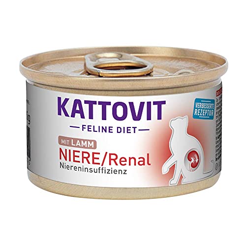 Kattovit Feline Diet Niere/Renal Lamm, 85 g - 12 stück von Kattovit