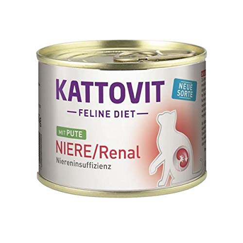 Kattovit Feline Diet Niere/Renal Pute 12x185g von Kattovit