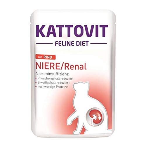 Kattovit Feline Diet Niere/Renal Rind, 85 g - 24 stück von Kattovit