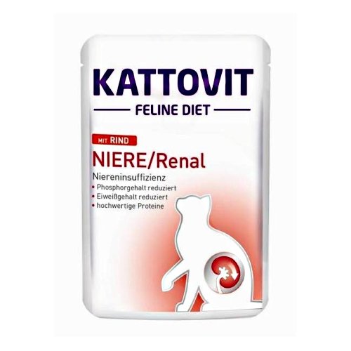 Kattovit Feline Diet Niere/Renal Rind 6x85 g von Kattovit