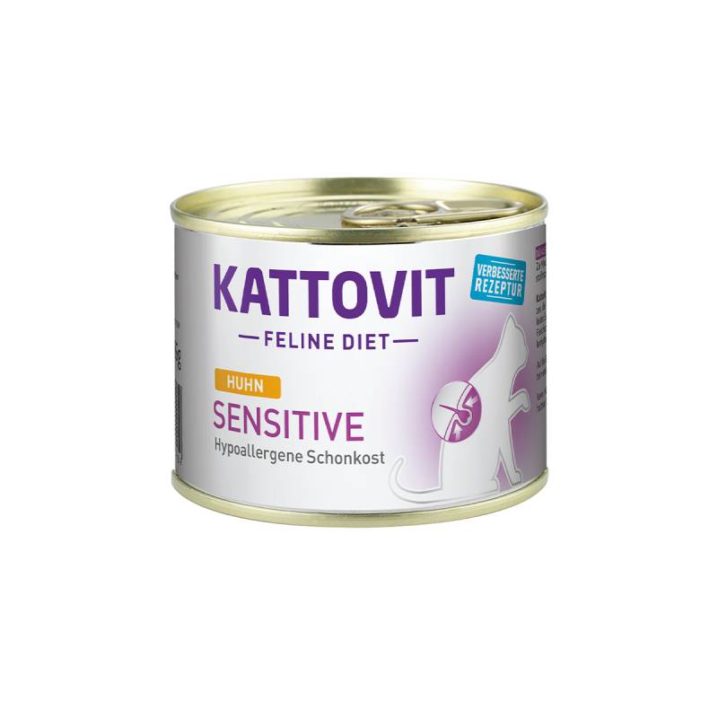 Kattovit Feline Diet Sensitive Huhn 12x185g von Kattovit