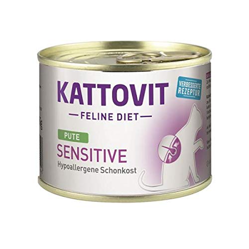 Kattovit Feline Diet Sensitive Pute 12x185g von Kattovit