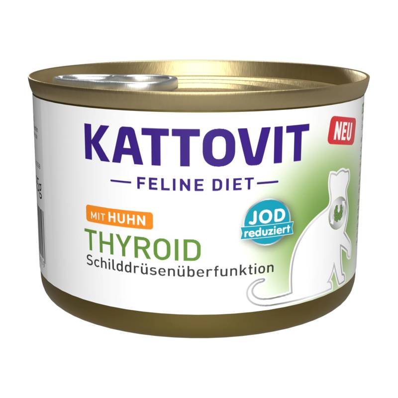 Kattovit Feline Diet Thyroid mit Huhn - 12 x 185 g Kattovit Feline Diet Thyroid mit Huhn - 12 x 185 g von Kattovit