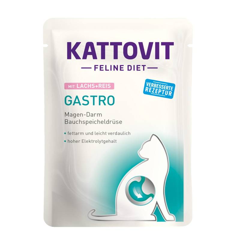 Kattovit Gastro Lachs und Reis 24x85g von Kattovit