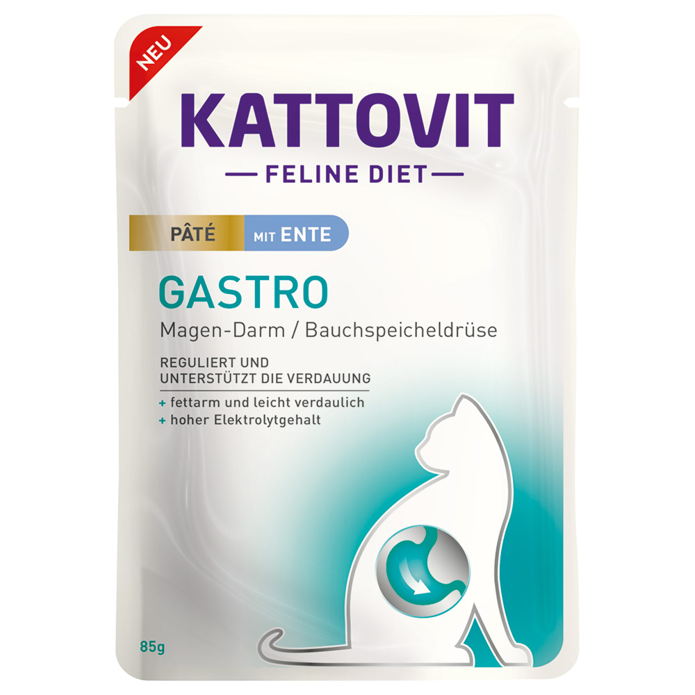 Kattovit Gastro Paté 10 x 85 g - mit Ente von Kattovit