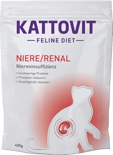 Kattovit - NIERE/RENAL - Trockenfutter für Katzen bei Niereninsuffizienz - 400g von Kattovit