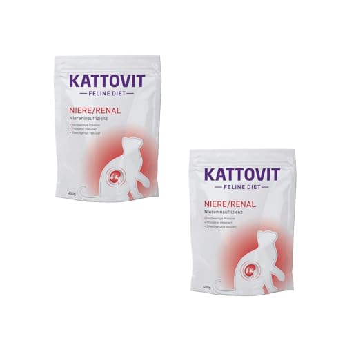 Kattovit - NIERE/RENAL - Trockenfutter für Katzen bei Niereninsuffizienz - Doppelpack - 2 x 400g von Kattovit
