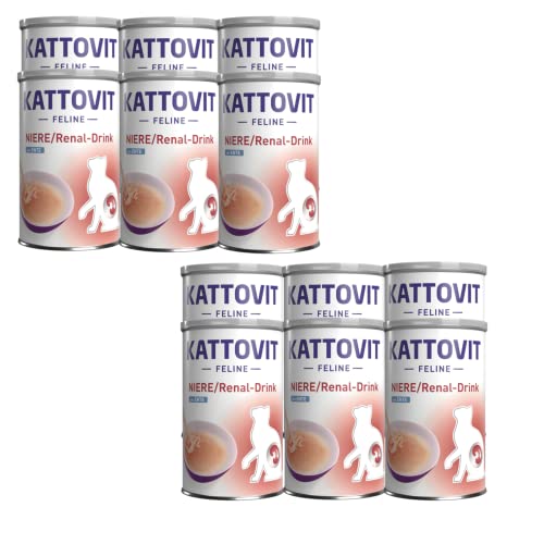 Kattovit Niere/Renal-Drink Ente | 12er Pack | 12 x 135 ml | Ergänzungsfuttermittel für ausgewachsene Katzen | Fleischstückchen mit Ente | Zur Unterstützung der Nierenfunktion Kattovit Niere/Renal-Drink Ente | 12er Pack | 12 x 135 ml | Ergänzungsfuttermittel für ausgewachsene Katzen | Fleischstückchen mit Ente | Zur Unterstützung der Nierenfunktion von Kattovit