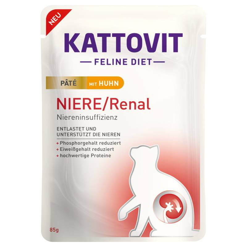 Kattovit Niere/Renal Paté 10 x 85 g - mit Huhn von Kattovit
