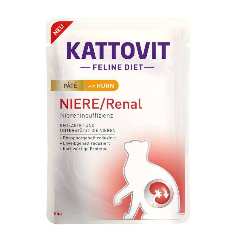 Kattovit Niere/Renal Paté mit Huhn 10x85g von Kattovit