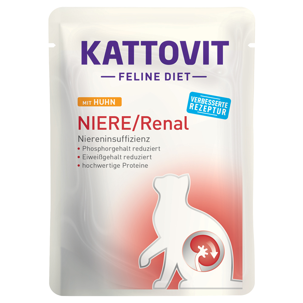 Kattovit Niere/Renal Pouches 24 x 85 g - Huhn von Kattovit