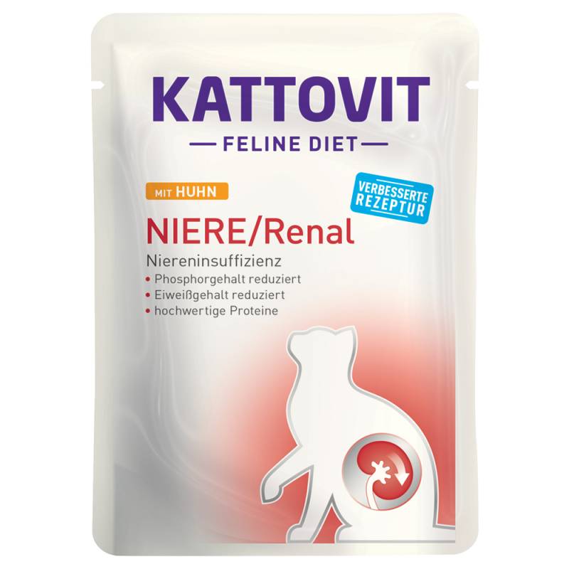 Kattovit Niere/Renal Pouches 24 x 85 g - Huhn von Kattovit