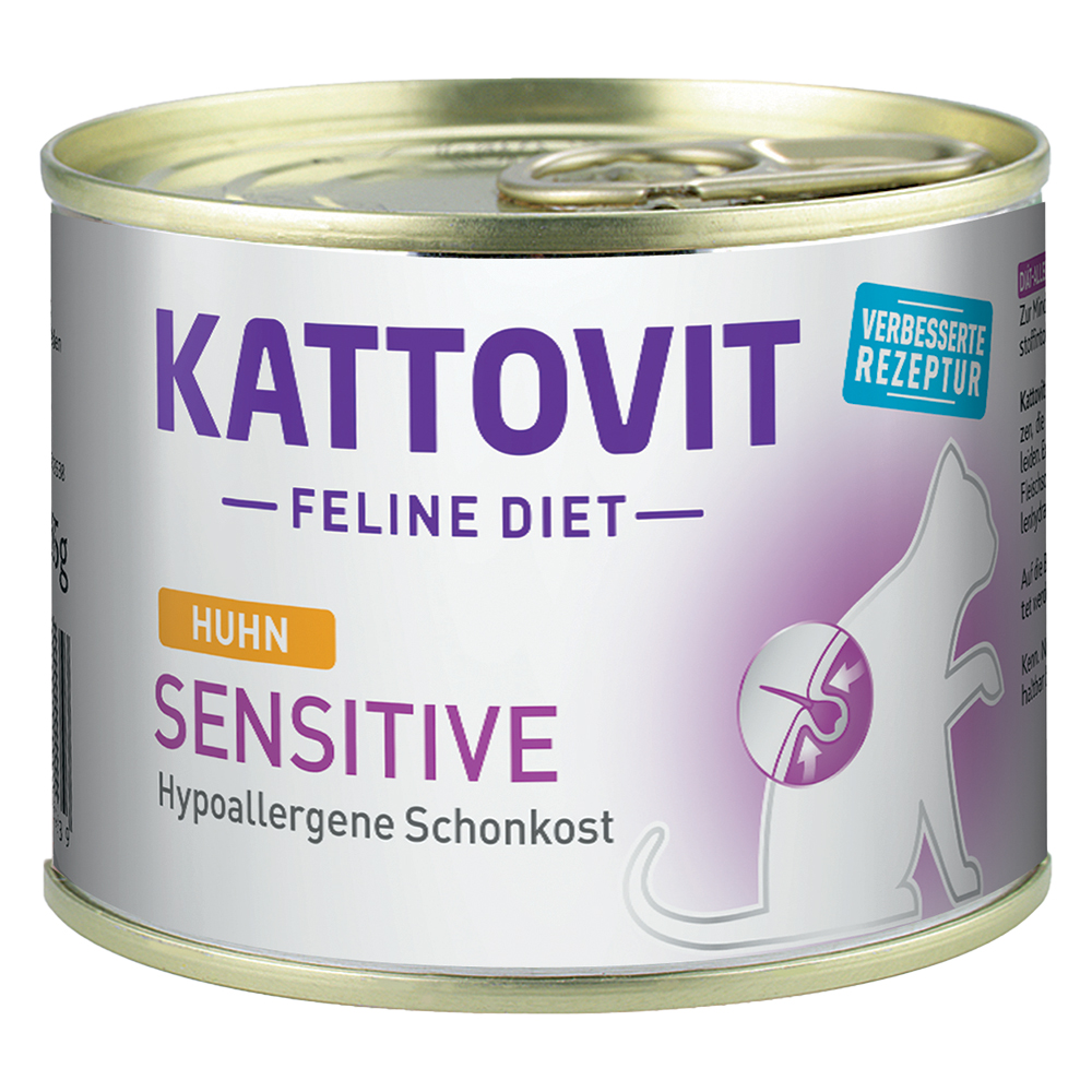 Kattovit Sensitive Dose 185 g  - 12 x 185 g Huhn von Kattovit