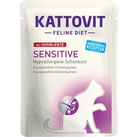 Kattovit Sensitive Pouch 24 x 85 g - Huhn & Ente von Kattovit