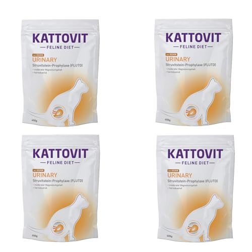 Kattovit Urinary | 4er Pack | 4 x 400 g | Diät-Alleinfuttermittel für ausgewachsene Katzen | Kann zur Verringerung von Struvitsteinbildung beitragen | Mit harnansäuernden Stoffen Kattovit Urinary | 4er Pack | 4 x 400 g | Diät-Alleinfuttermittel für ausgewachsene Katzen | Kann zur Verringerung von Struvitsteinbildung beitragen | Mit harnansäuernden Stoffen von Kattovit