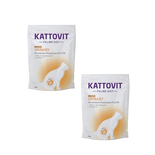 Kattovit Urinary | Doppelpack | 2 x 400 g | Diät-Alleinfuttermittel für ausgewachsene Katzen | Kann zur Verringerung von Struvitsteinbildung beitragen | Mit harnansäuernden Stoffen Kattovit Urinary | Doppelpack | 2 x 400 g | Diät-Alleinfuttermittel für ausgewachsene Katzen | Kann zur Verringerung von Struvitsteinbildung beitragen | Mit harnansäuernden Stoffen von Kattovit