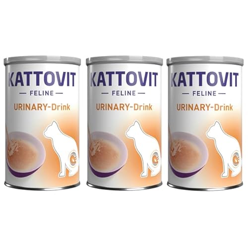 Kattovit Urinary Drink mit Huhn | 3er Pack | 3 x 135 ml | Ergänzungsfuttermittel für Katzen mit Struvitsteinrezidiven | Kann zur höheren Flüssigkeitsaufnahme beitragen Kattovit Urinary Drink mit Huhn | 3er Pack | 3 x 135 ml | Ergänzungsfuttermittel für Katzen mit Struvitsteinrezidiven | Kann zur höheren Flüssigkeitsaufnahme beitragen von Kattovit