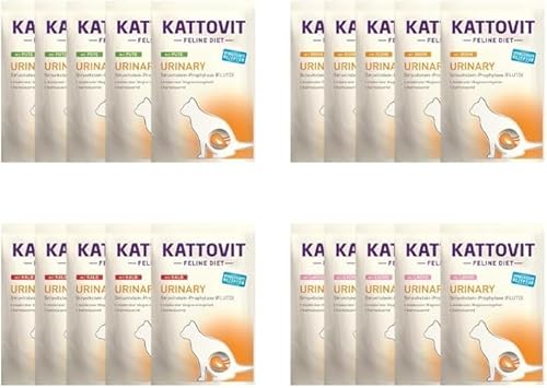 Kattovit Urinary Frischebeutel | Bundle | 4 Sorten | 20 x 85g | Pute, Huhn, Kalb & Lachs Kattovit Urinary Frischebeutel | Bundle | 4 Sorten | 20 x 85g | Pute, Huhn, Kalb & Lachs von Kattovit
