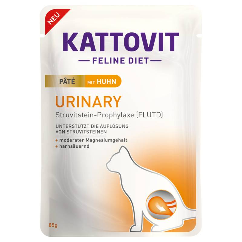 Kattovit Urinary Paté 10 x 85 g - mit Huhn von Kattovit